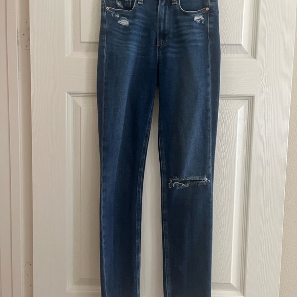 Paige Hoxton straight jeans. Size 24 in blue. LIKE NEW condition. Fits true 24. - Picture 3 of 11